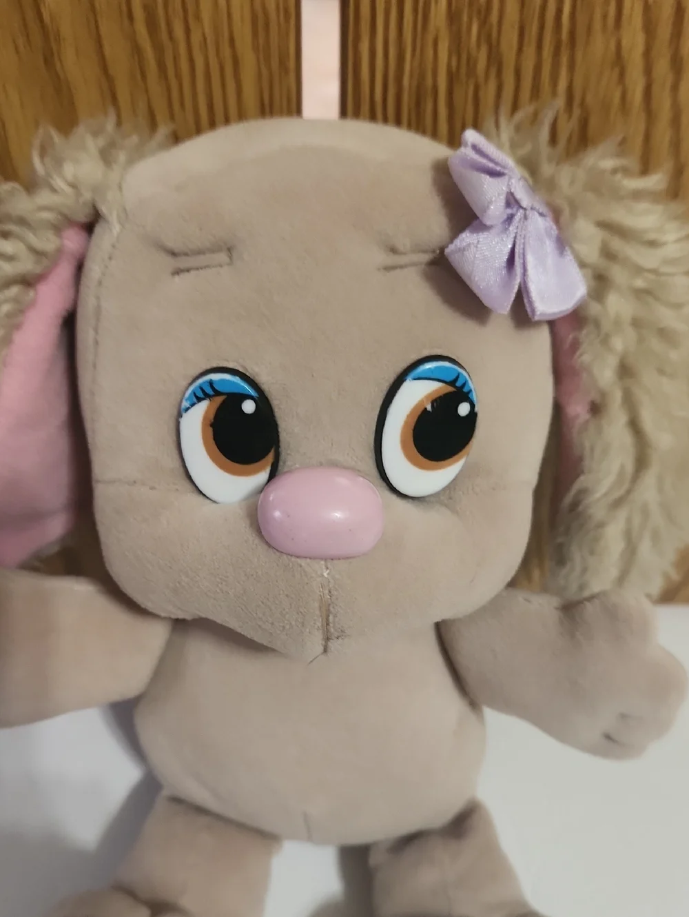 Vintage Tonka Pound Puppy With Floppy Ears And Purple Bow